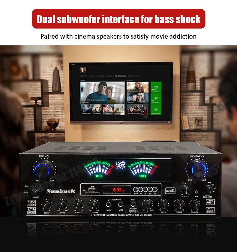 888BT 999BT Dual Dynamic Scree - Home Cinema Receiver 评论和价格