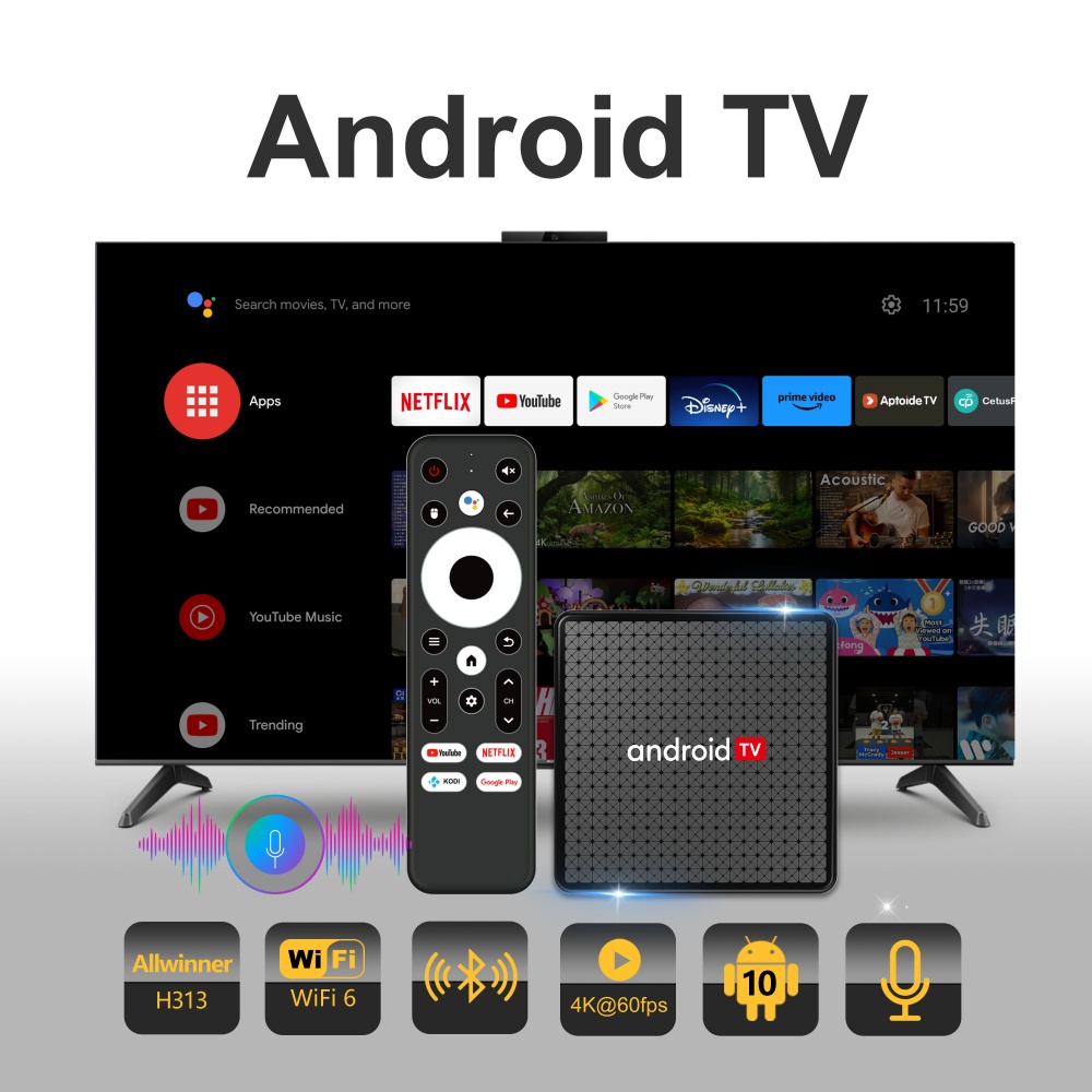 Wudung X5 TV Box AndroidTV All - Netflix Home Cinema 评论和价格