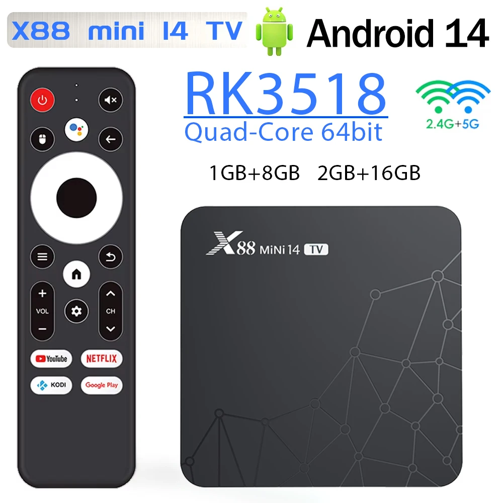 Android14 X88 MINI 14 TV Box B - Netflix Home Cinema 评论和价格
