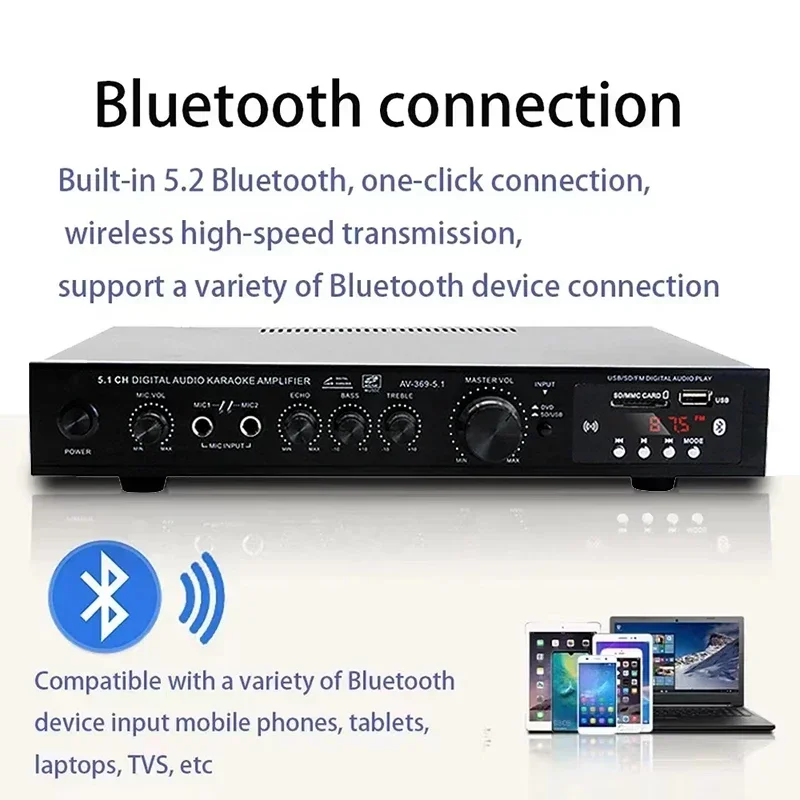 AV-369BT Bluetooth 5.1 Sound S - Home Cinema Receiver 评论和价格