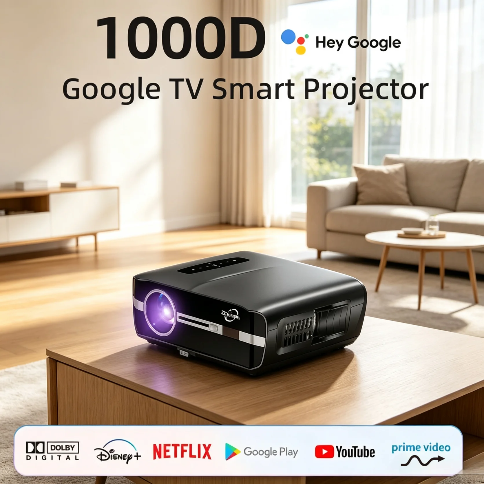 Official Google TV 4K Projecto - Netflix Home Cinema 评论和价格