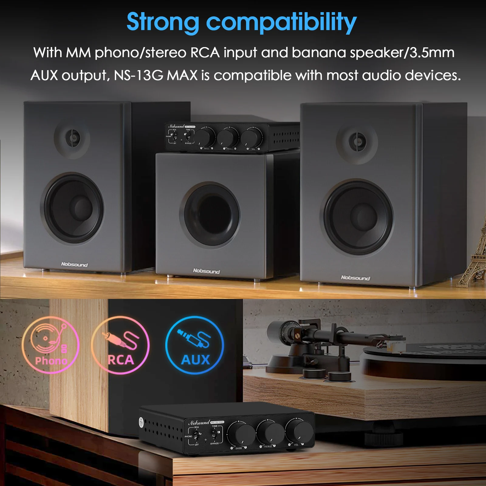 Douk Audio NS-13G-MAX HiFi 2.0 - Home Cinema Receiver 评论和价格