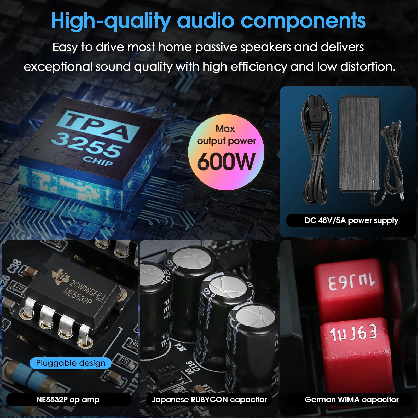 Douk Audio NS-13G-MAX HiFi 2.0 - Home Cinema Receiver 评论和价格