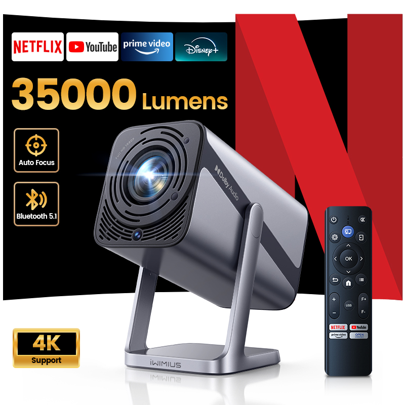 WIMIUS Projector 4K Netflix Li - Netflix Home Cinema 评论和价格