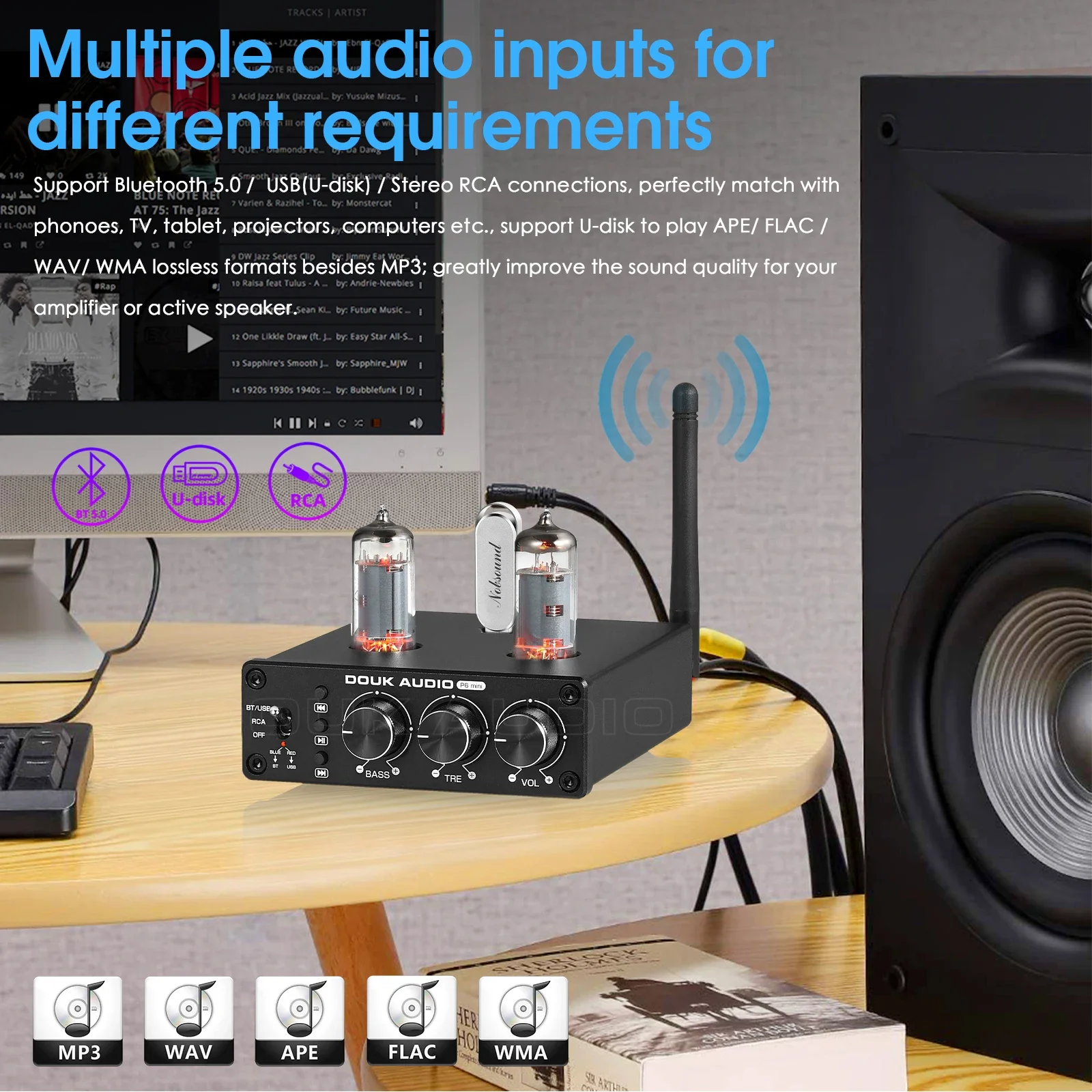Douk Audio HiFi Bluetooth 5.0  - Home Cinema Receiver 评论和价格